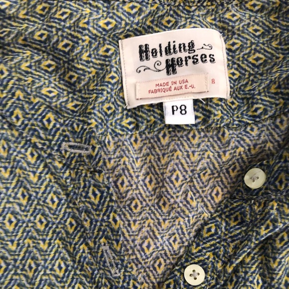 Anthropologie Holding Horses printed top Fits like XS/S - Picture 2 of 2